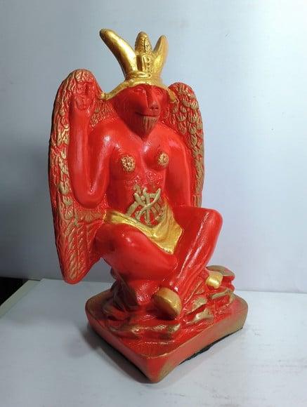 Imagem Bafomé Escultura Baphomet Estatua Exu Belzebu