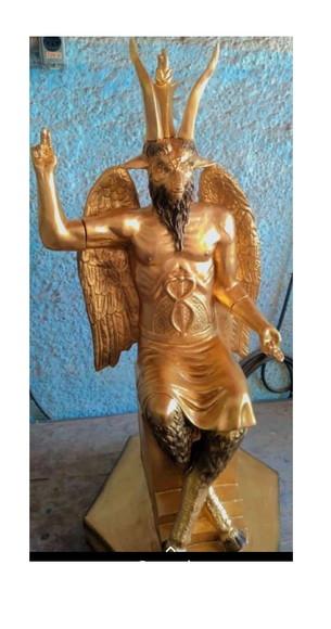 Imagem Bafomé Baphomet Escultura Exu Belzebu