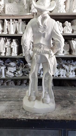 Imagem Baiano peão Boiadeiro escultura vaqueiro gesso cru