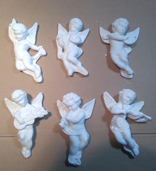 Imagem Banda de Anjos Cantores em Gesso para Pintar