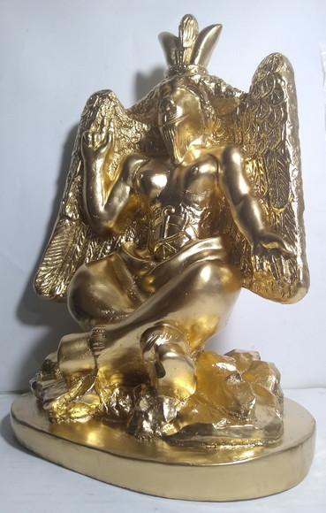 Imagem Baphomet Bafomé Escultura Exu Belzebu Pintura Escolhe