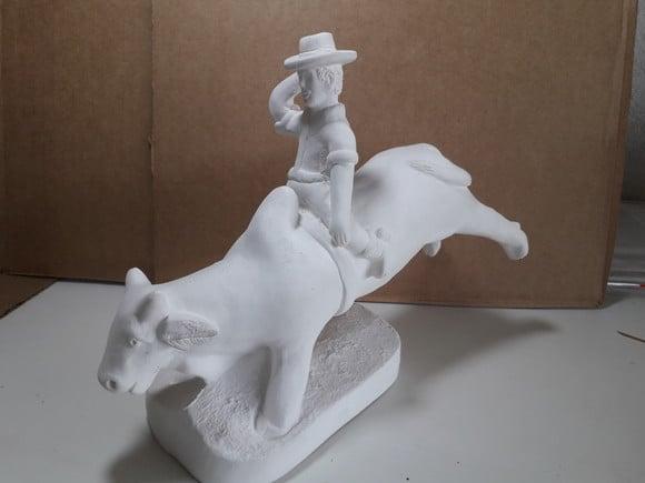Imagem Boiadeiro Escultura em Gesso Cru para Pintar