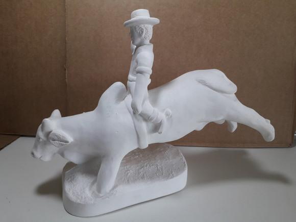 Imagem Boiadeiro Escultura em Gesso Cru para Pintar