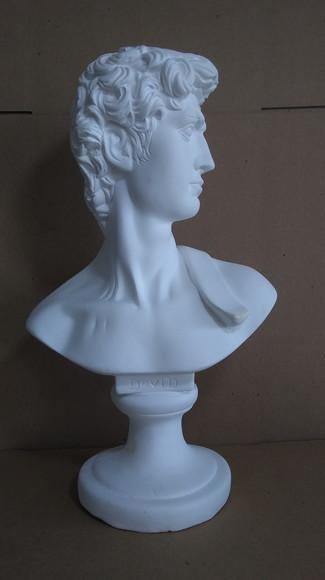 Imagem Busto David de Michelangelo em Gesso Cru para Pintar