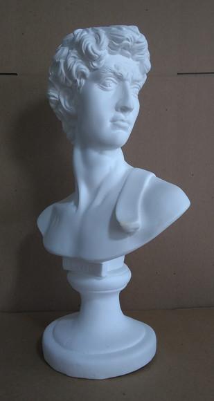 Imagem Busto David de Michelangelo em Gesso Cru para Pintar