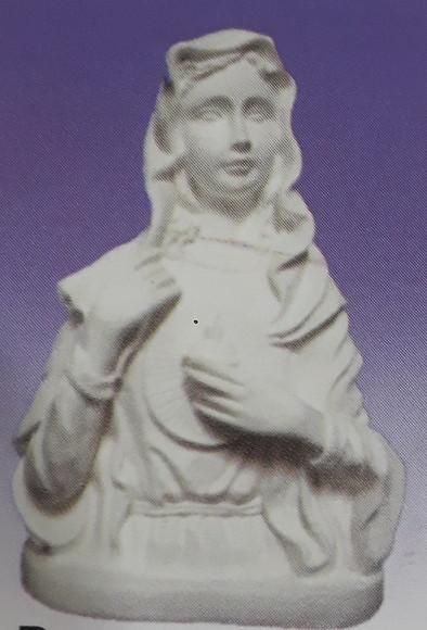 Imagem Busto de Maria Escultura em Gesso Cru para Pintar