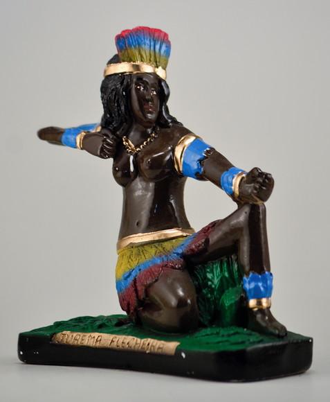 Imagem Cabocla Juremeira Escultura em Gesso 100% Natural