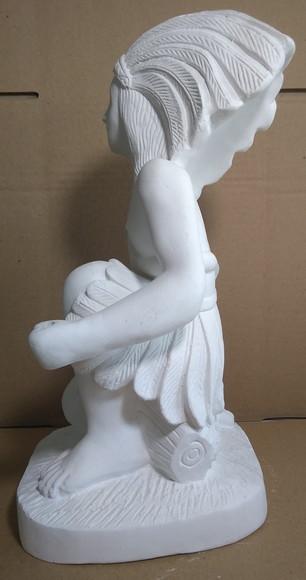 Imagem Caboclo Arariboia Escultura Índio com Cobra Serpente
