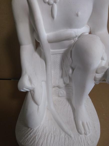 Imagem Caboclo Arariboia Escultura Índio com Cobra Serpente