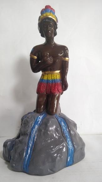 Imagem Caboclo Sete Cachoeiras Escultura 7 Cachoeira Grande