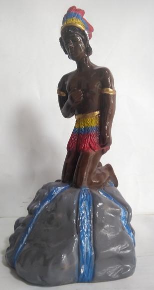 Imagem Caboclo Sete Cachoeiras Escultura 7 Cachoeira Grande