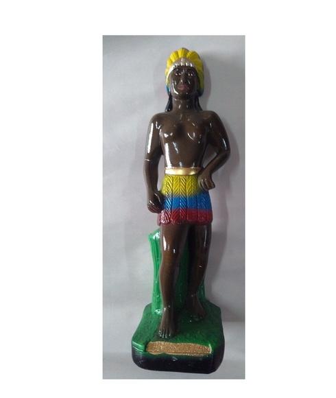 Imagem Caboclo Sete Estrelas em Pé Escultura Gesso Estatua