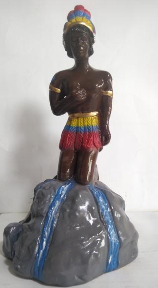 Imagem Caboclo Sete Cachoeiras Escultura 7 Cachoeira Grande