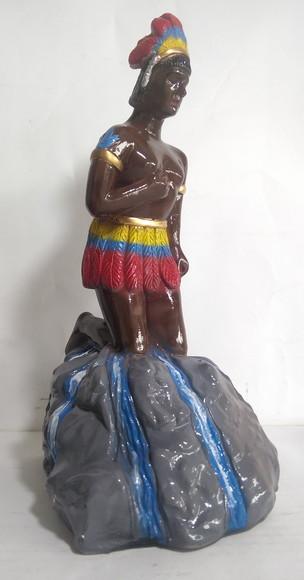 Imagem Caboclo Sete Cachoeiras Escultura 7 Cachoeira Grande