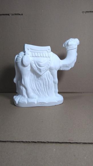 Imagem Camelo Escultura em Gesso Cru Camelo de Presépio 20cm