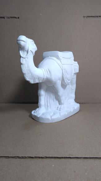 Imagem Camelo Escultura em Gesso Cru Camelo de Presépio 20cm