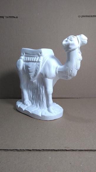 Imagem Camelo Escultura em Gesso Cru Camelo de Presépio 20cm