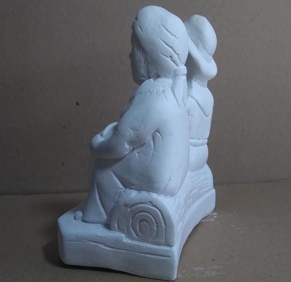 Imagem Casal de Preto Velho Escultura Pai João e Mãe Maria