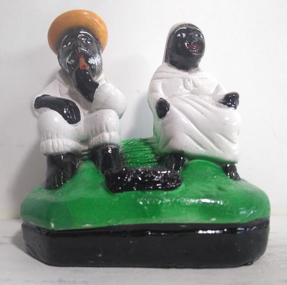 Imagem Casal Preto Velho Pai João e Mãe Maria Juntos Pequena