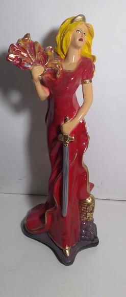 Imagem Cigana Yansã Co Leque Escultura 100% em Gesso