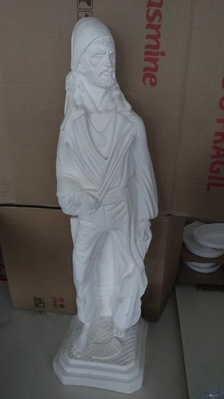 Imagem Cigano do Violino Escultura em Gesso Cru com Grande