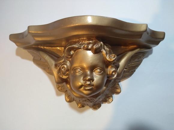 Imagem Console com Anjo Escultura Suporte P/colocar N Parede