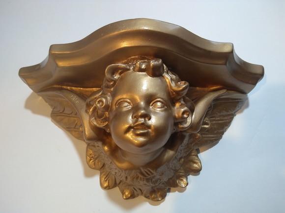 Imagem Console com Anjo Escultura Suporte P/colocar N Parede