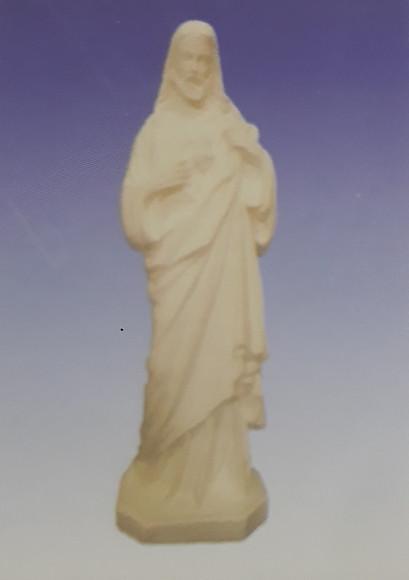 Imagem Coração de Jesus Escultura em Gesso Cru para Pintar