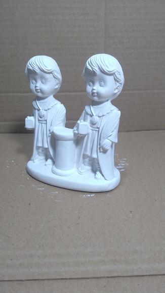 Imagem Cosme e Damião Escultura Cosme Damião Baby Gesso Cru