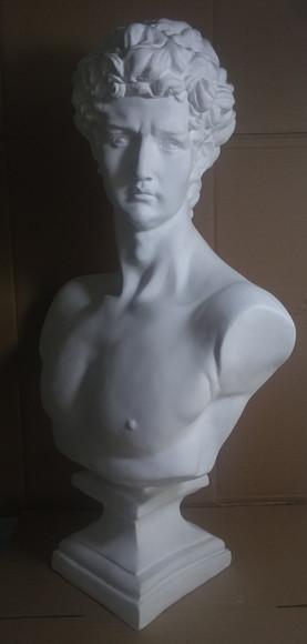 Imagem Davi Escultura Busto David de Michelangelo em Gesso