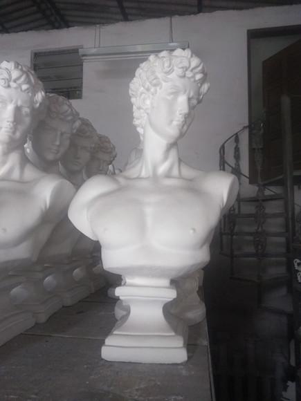 Imagem Davi Escultura Busto David de Michelangelo em Gesso