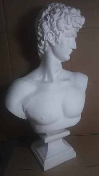Imagem Davi Escultura Busto David de Michelangelo em Gesso
