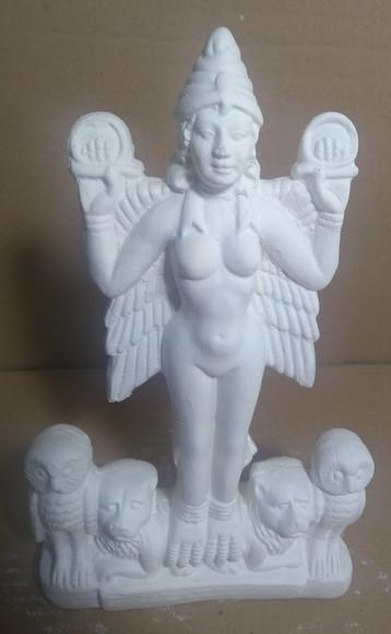 Imagem Deusa Lilith Escultura Gesso Cru P/pintar c/ 20cm