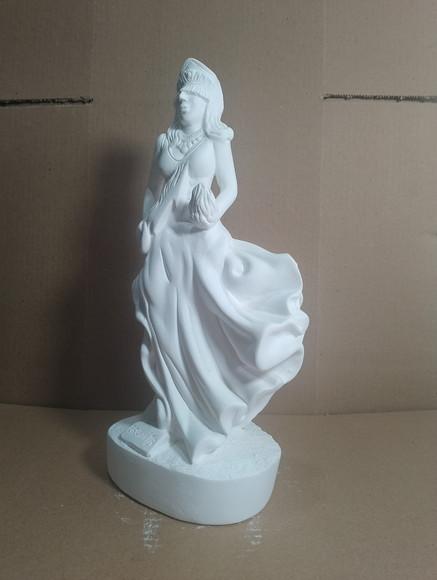 Imagem Egunitá Escultura Egunita Orixás do Candomblé Gesso