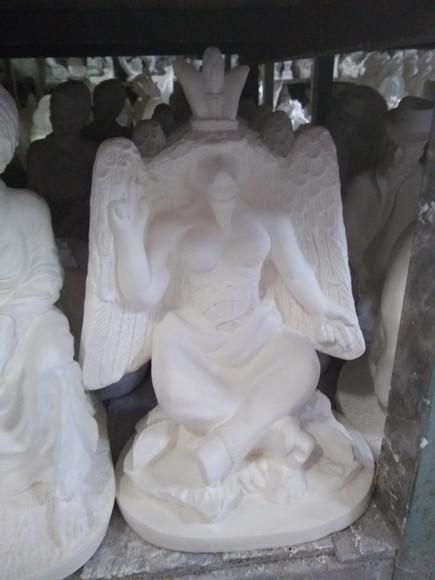 Imagem Exu Belzebu Escultura Bafomé Escultura Gesso Baphomet
