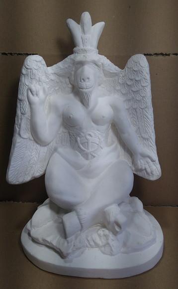 Imagem Exu Belzebu Escultura Bafomé Escultura Gesso Baphomet