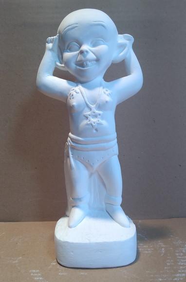 Imagem Exu Brasinha Escultura Exu Mirim em Gesso Cru