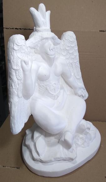 Imagem Exu Belzebu Escultura Bafomé Escultura Gesso Baphomet