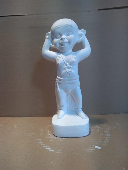 Imagem Exu Brasinha Escultura Exu Mirim em Gesso Cru