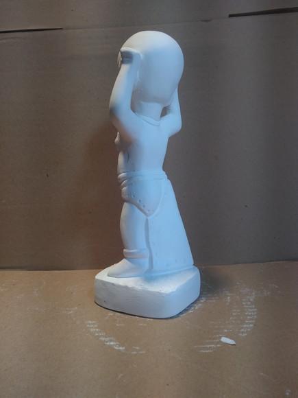 Imagem Exu Brasinha Escultura Exu Mirim em Gesso Cru