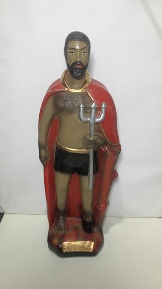 Imagem Exu da Meia Noite Escultura 100% em Gesso Natural