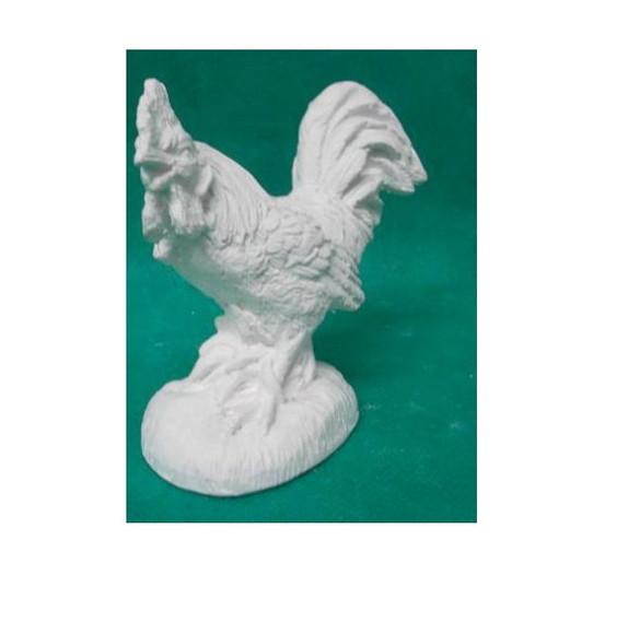 Imagem Galo Caipira Pequeno em Gesso Cru para Pintar