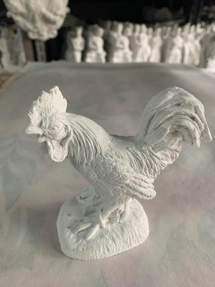 Imagem Galo Caipira Pequeno em Gesso Cru para Pintar