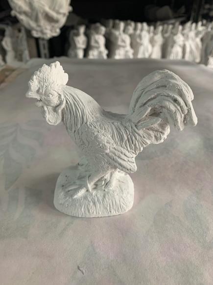 Imagem Galo Caipira Pequeno em Gesso Cru para Pintar