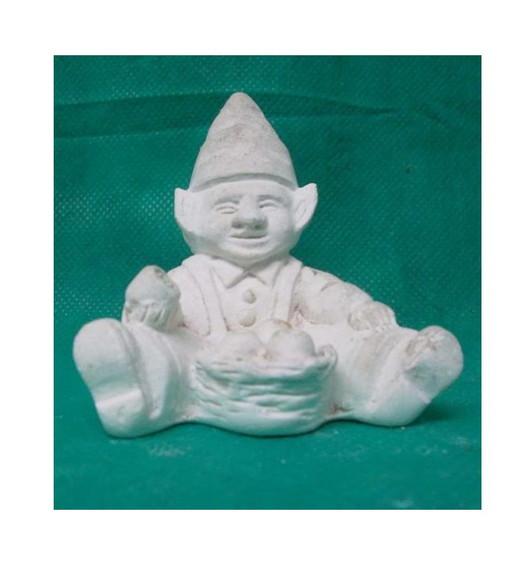 Imagem Gnomo da Maça em Gesso Cru para Pintar