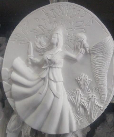 Imagem Iansã Escultura Placa de Parede Orixá Yansã Mandala