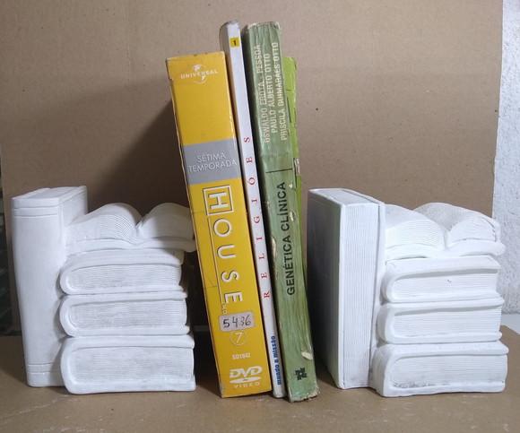 Imagem Livro Escultura p/ Colocar Livros no Meio Gesso o Par