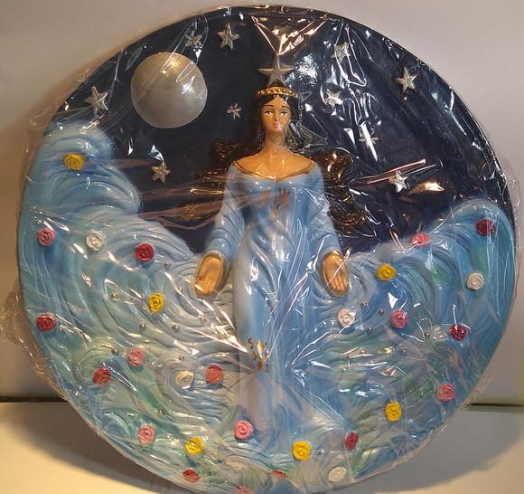 Imagem Mandala de Iemanjá Escultura Yemanjá Placa de Parede