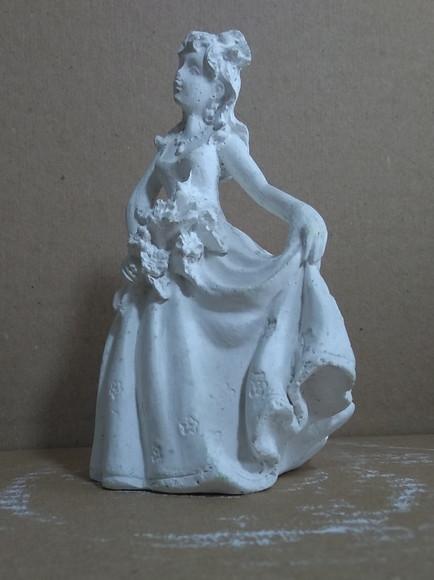Imagem Menina Formada Escultura para Pintar em Gesso Cru