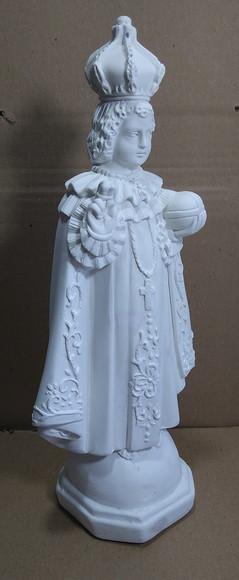 Imagem Menino Jesus de Praga Escultura em Gesso Cru